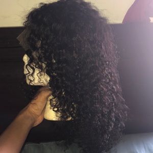 deep wave 360 lace front wig/human hair